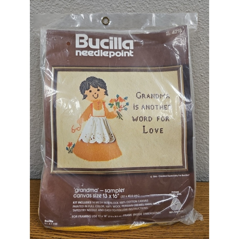 Bucilla Vintage Grandma Needlepoint Kit NIP #4218